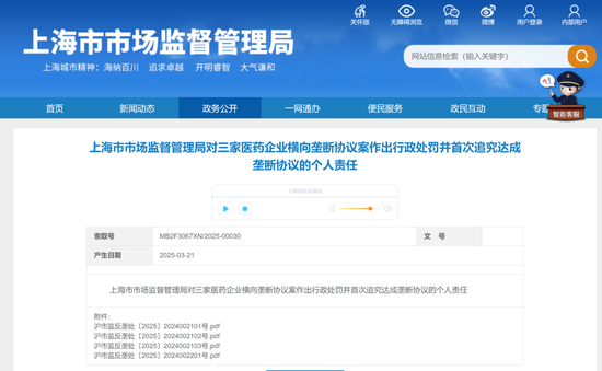 药价最高抬至21倍！上海医药被罚1.66亿元