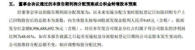 2600亿巨头突发！拟分红近90亿元，最多20亿元回购