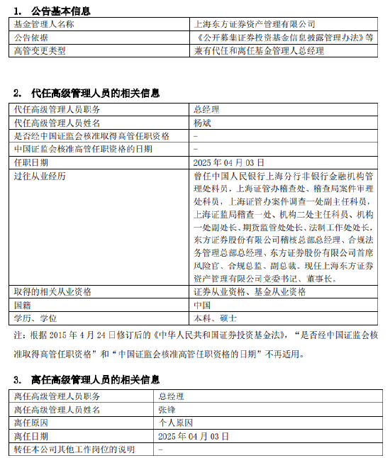 东证资管总经理张锋离职 任职三年九个月资管规模缩水引关注