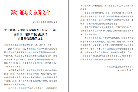 申报担责！申万宏源连收投行罚单